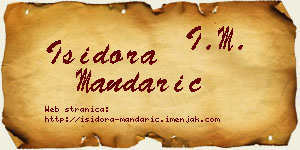 Isidora Mandarić vizit kartica